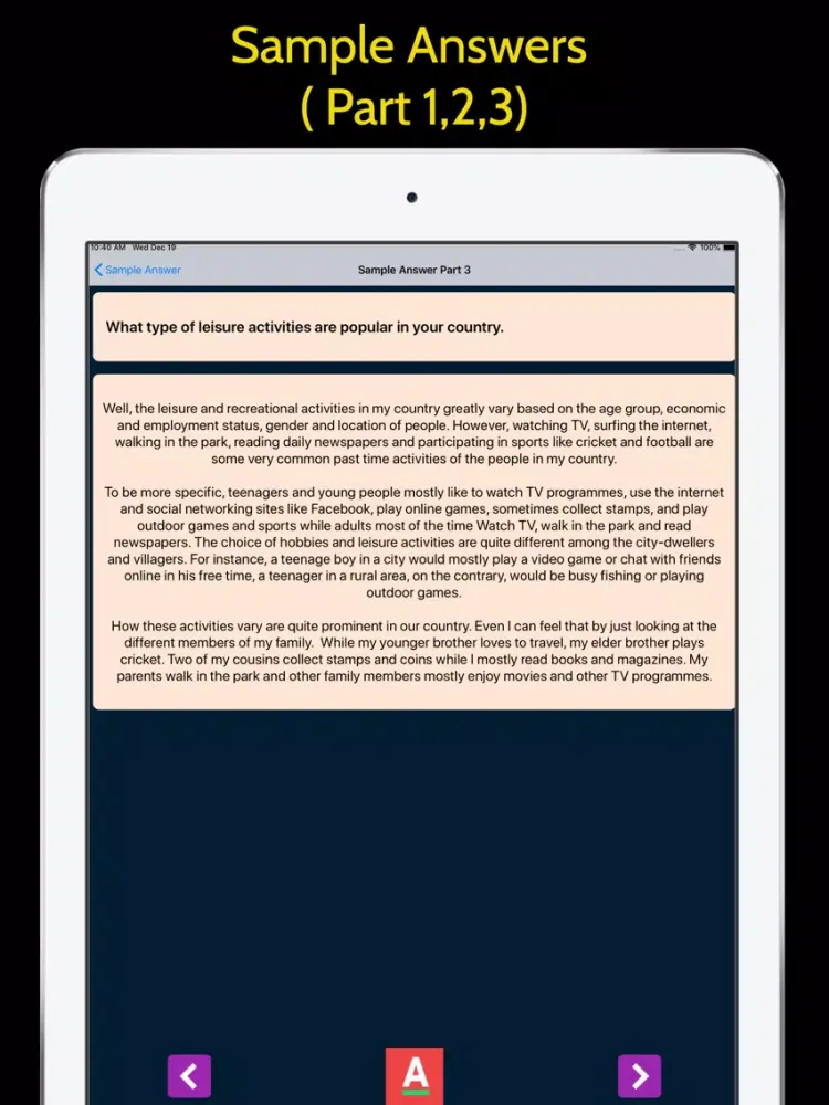 IELTS Speaking 2021 iPad 應用截圖
