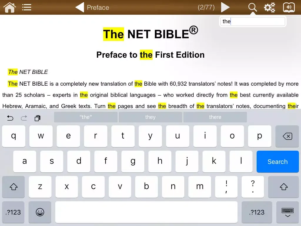 NET Bible - The New English Translation iPad  스크린샷
