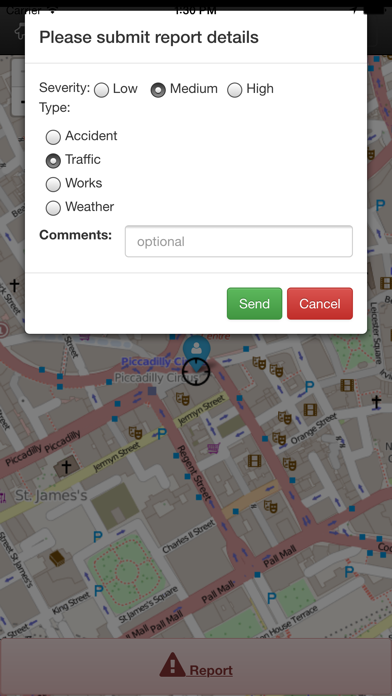 Tangkapan layar Live Traffic Reporter