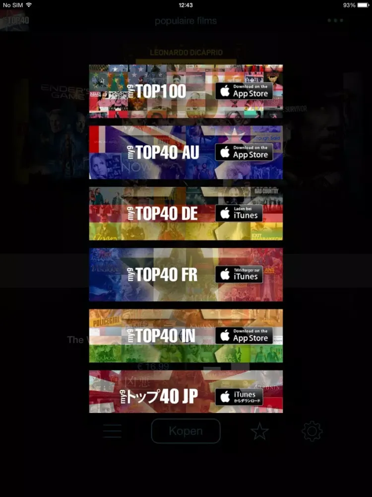 my9 Top 40 : NL film charts iPad 应用截图