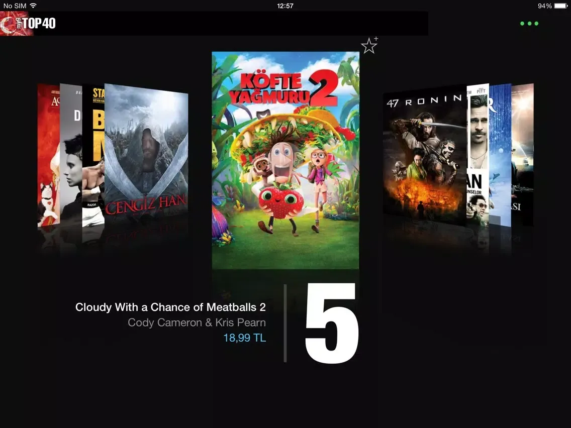 ภาพหน้าจอของ my9 Top 40 : TR film listesi iPad 