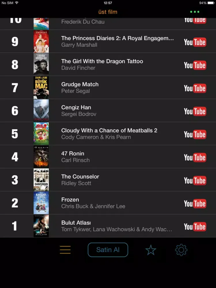 ภาพหน้าจอของ my9 Top 40 : TR film listesi iPad 