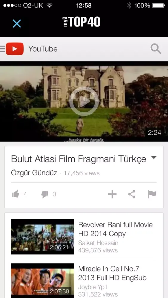 ภาพหน้าจอของ my9 Top 40 : TR film listesi
