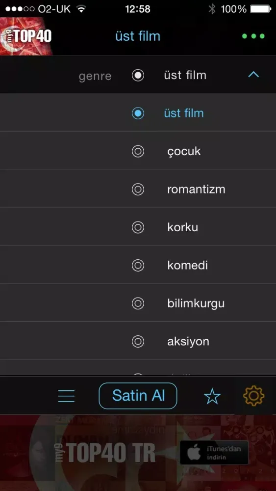 ภาพหน้าจอของ my9 Top 40 : TR film listesi