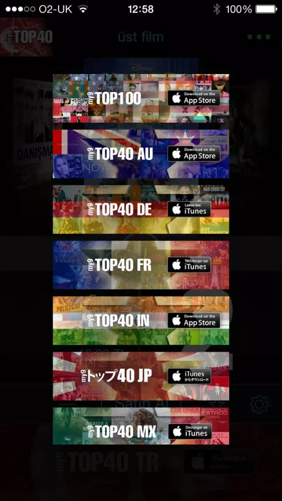 ภาพหน้าจอของ my9 Top 40 : TR film listesi