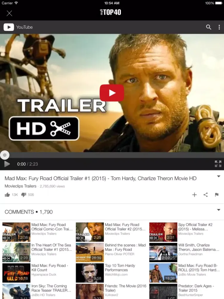 Captures d'écran de my9 Top 40 : US movie charts iPad 