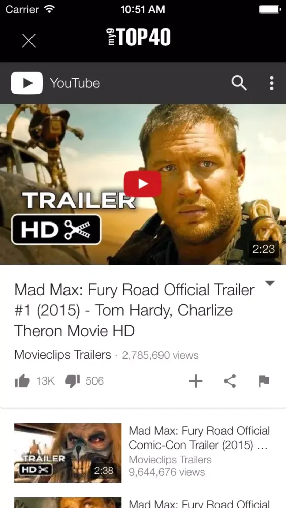 Captures d'écran de my9 Top 40 : US movie charts