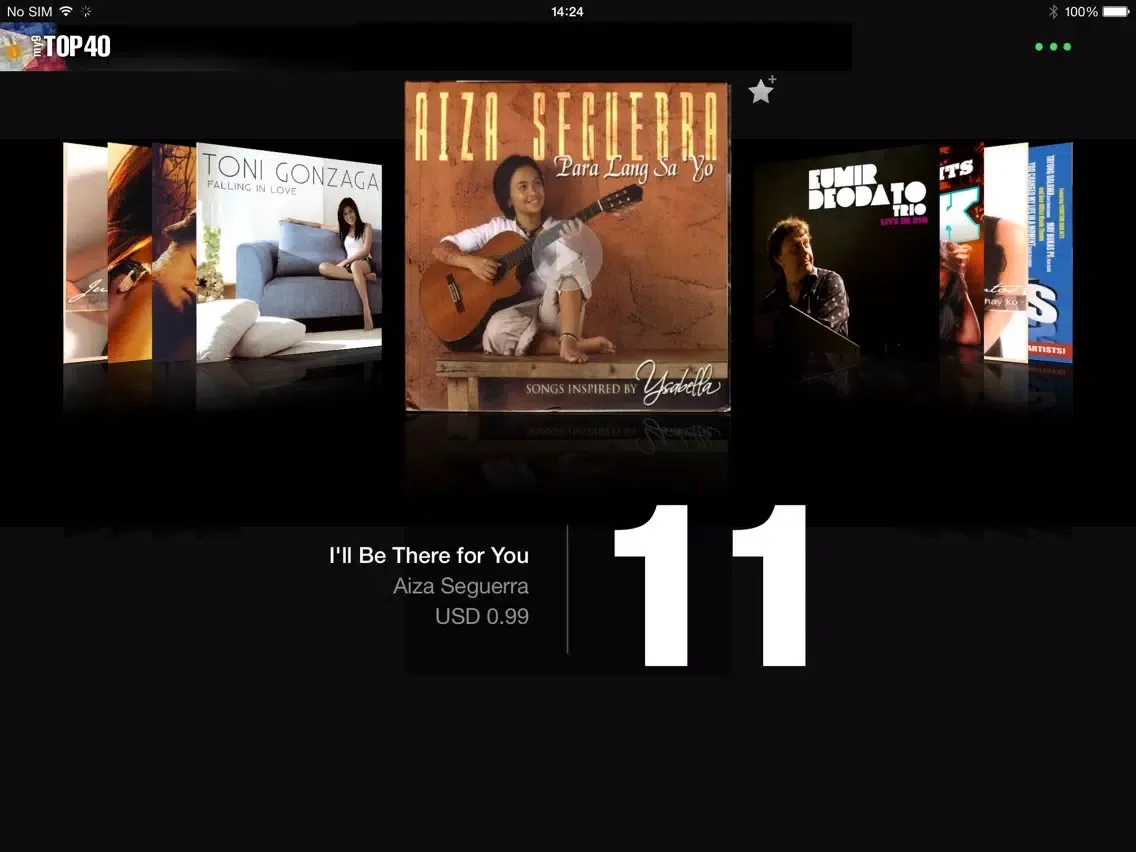my9 Top 40 : PH music charts iPad 應用截圖