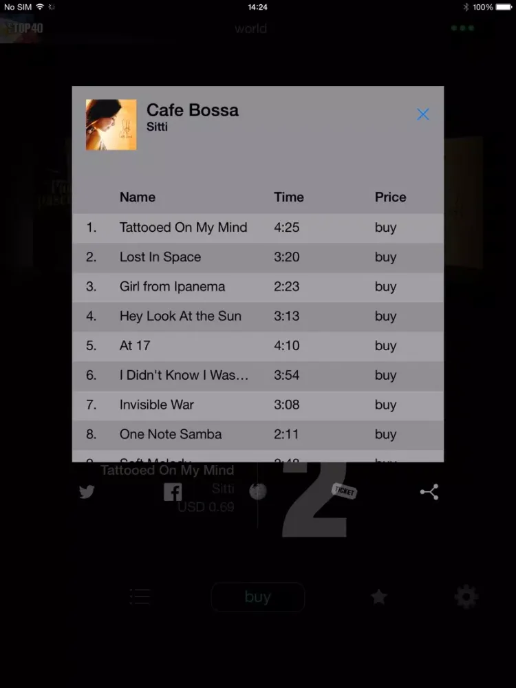 my9 Top 40 : PH music charts iPad 應用截圖