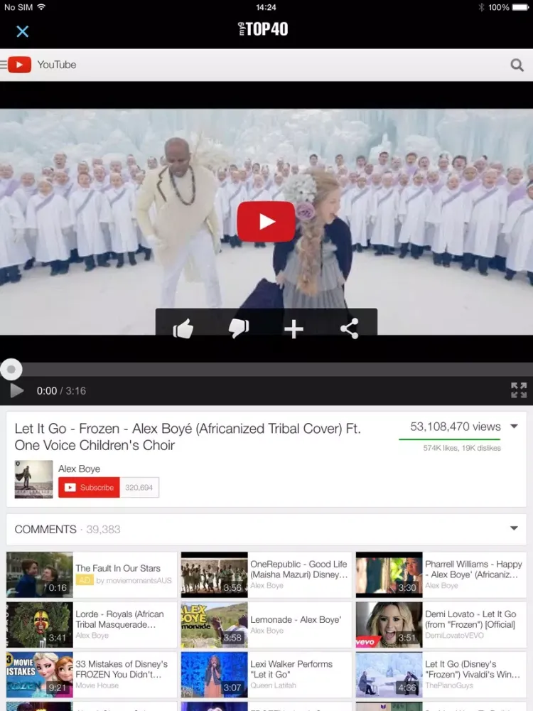 my9 Top 40 : PH music charts iPad 應用截圖