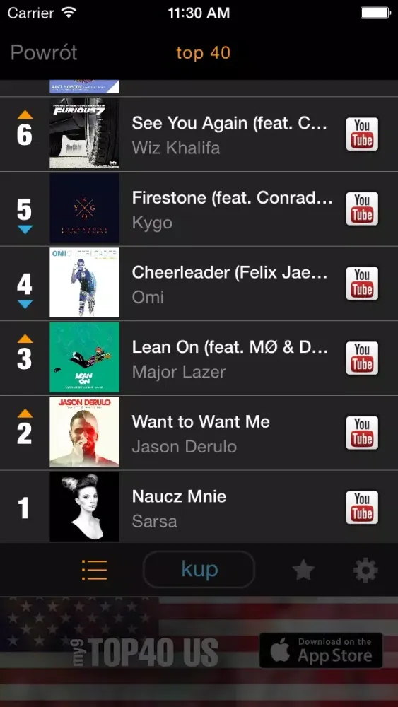 my9 Top 40 : PL lista przebojów应用截图