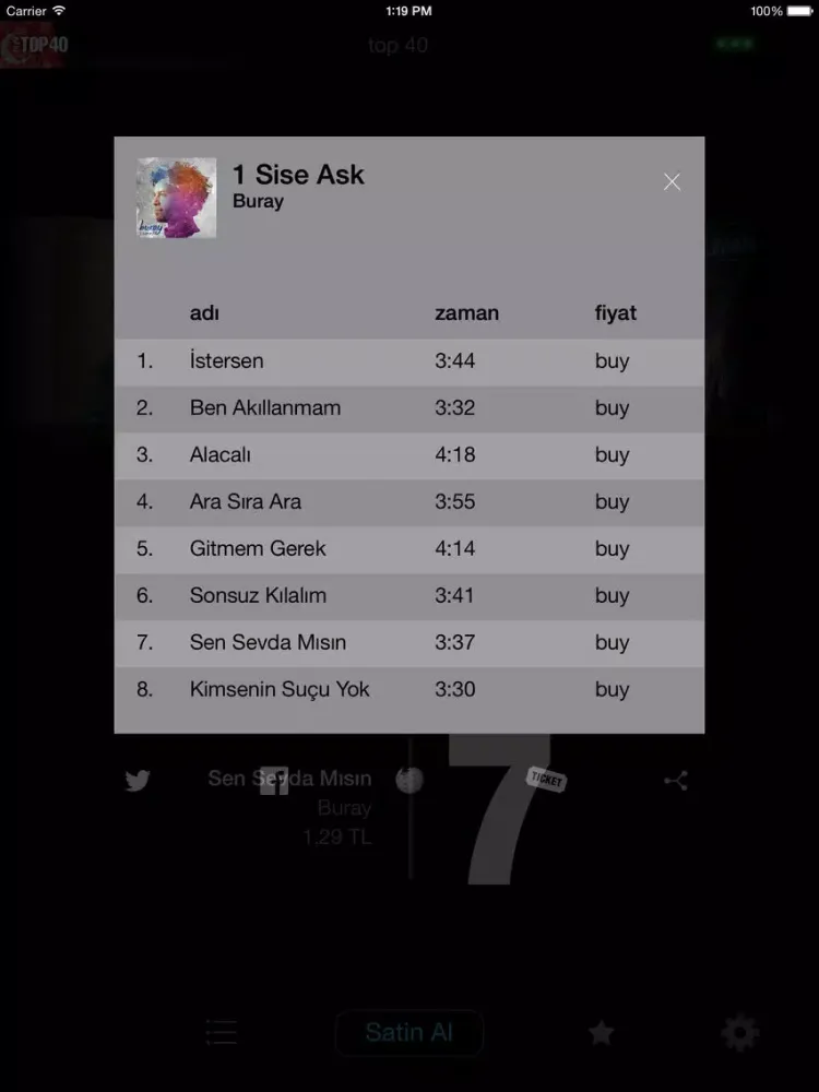my9 Top 40 : TR muzik listesi iPad  স্ক্রিনশট