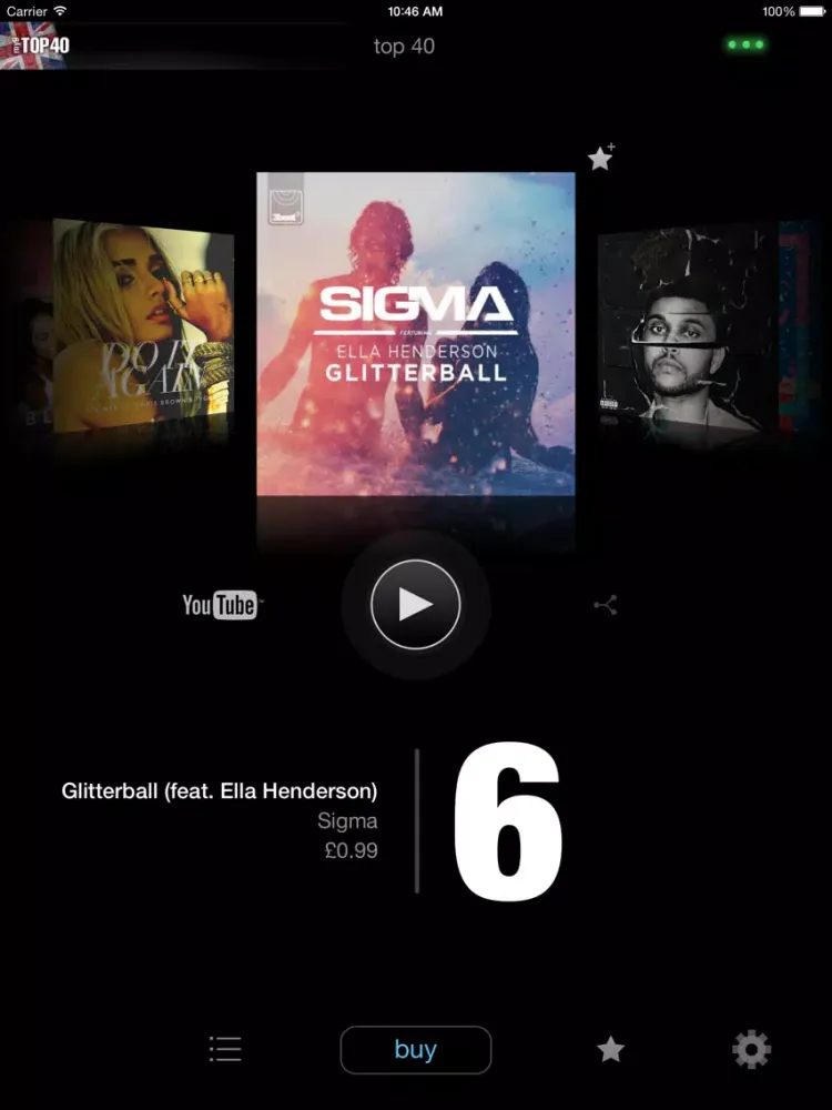 my9 Top 40 : UK music charts iPad  स्क्रीनशॉट