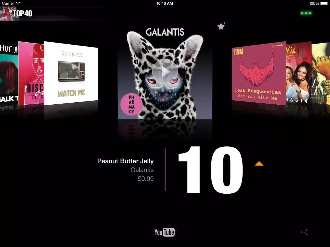 my9 Top 40 : UK music charts iPad  स्क्रीनशॉट