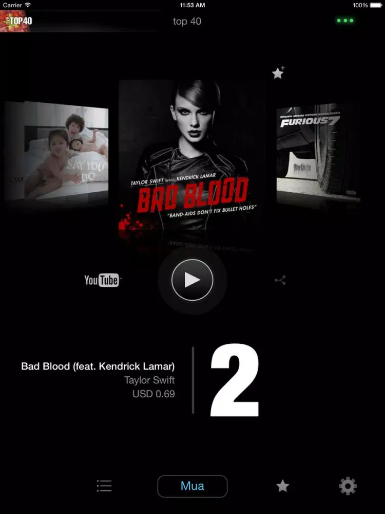 my9 Top 40 : VN bảng xếp hạng âm nhạc iPad  স্ক্রিনশট
