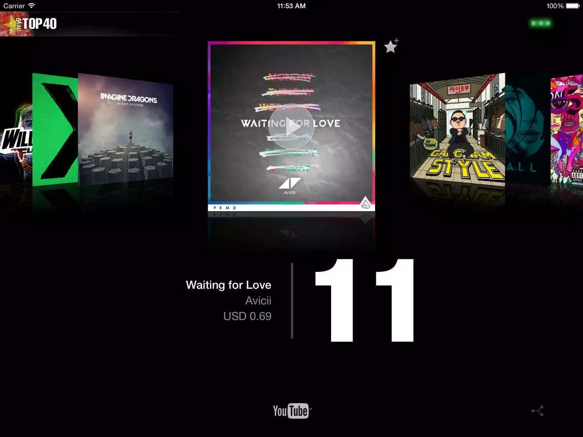 my9 Top 40 : VN bảng xếp hạng âm nhạc iPad  স্ক্রিনশট