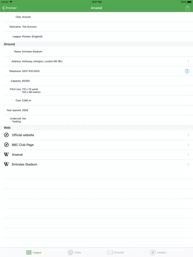 British Football Teams iPad  স্ক্রিনশট