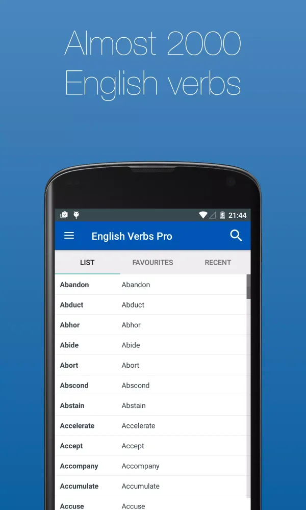 English Verb Conjugator سکرین شاٹس