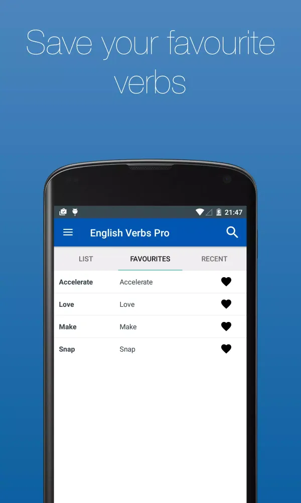 English Verb Conjugator سکرین شاٹس
