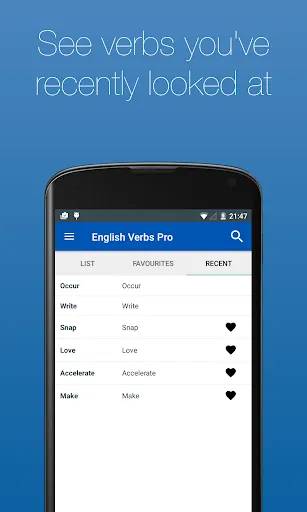 English Verb Conjugator Pro Ekran Görüntüleri