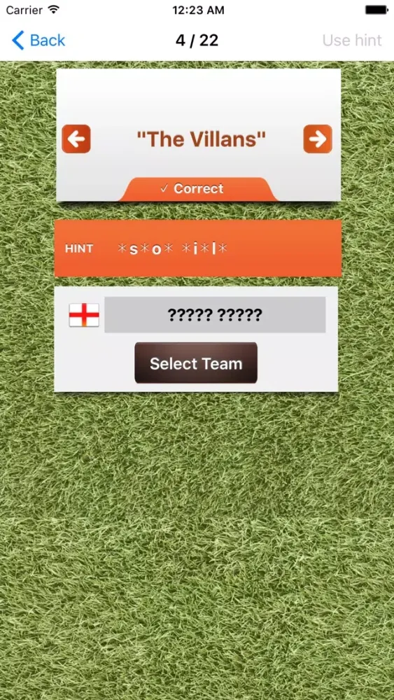 Football Nickname Quiz স্ক্রিনশট