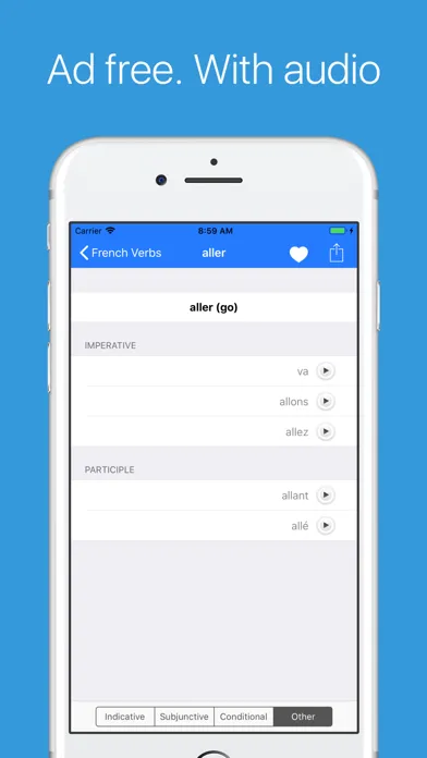 Capturas de pantalla de French Verb Conjugator Pro