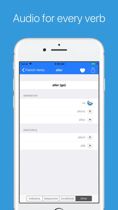 Capturas de pantalla de French Verb Conjugator Pro