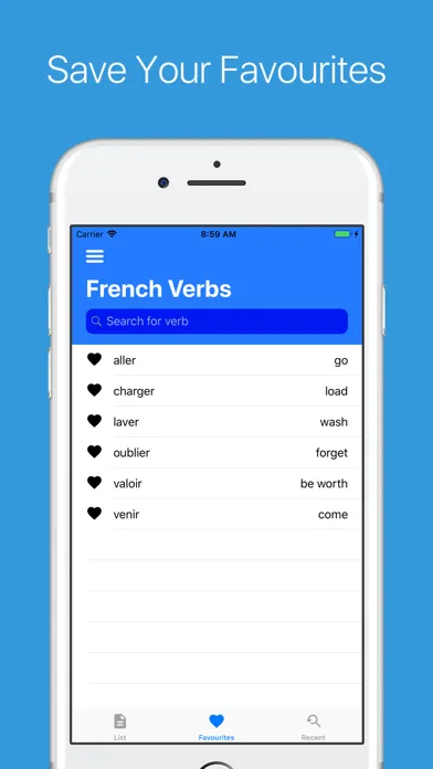 Capturas de pantalla de French Verb Conjugator Pro