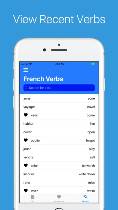Capturas de pantalla de French Verb Conjugator Pro