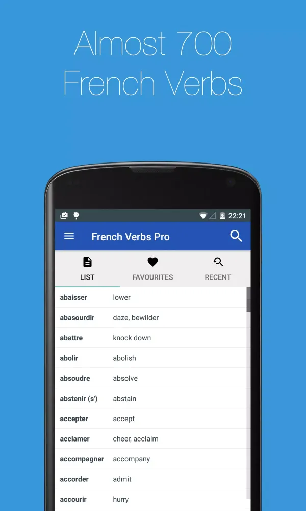 Скриншоты French Verb Conjugator