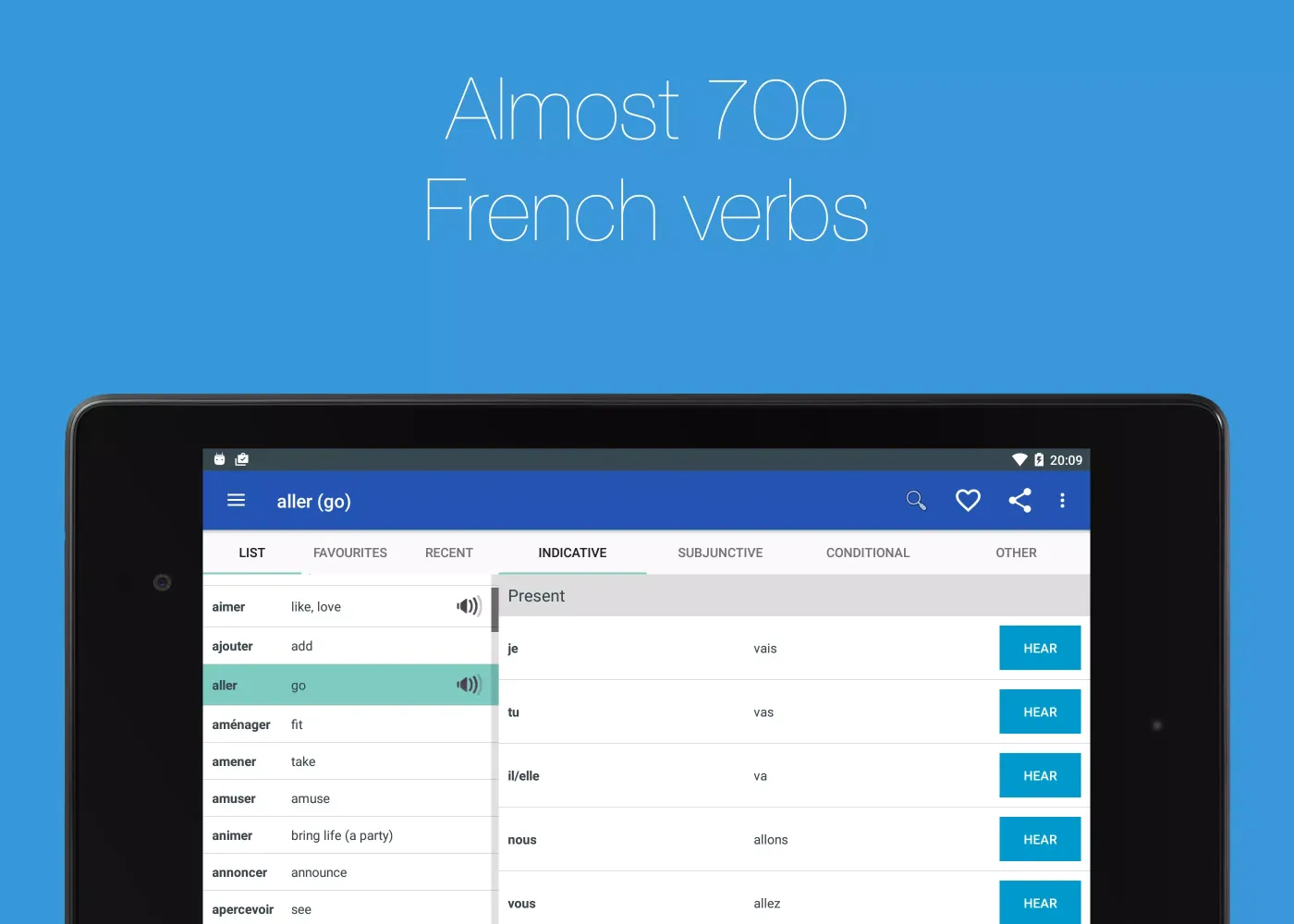 Скриншоты French Verb Conjugator