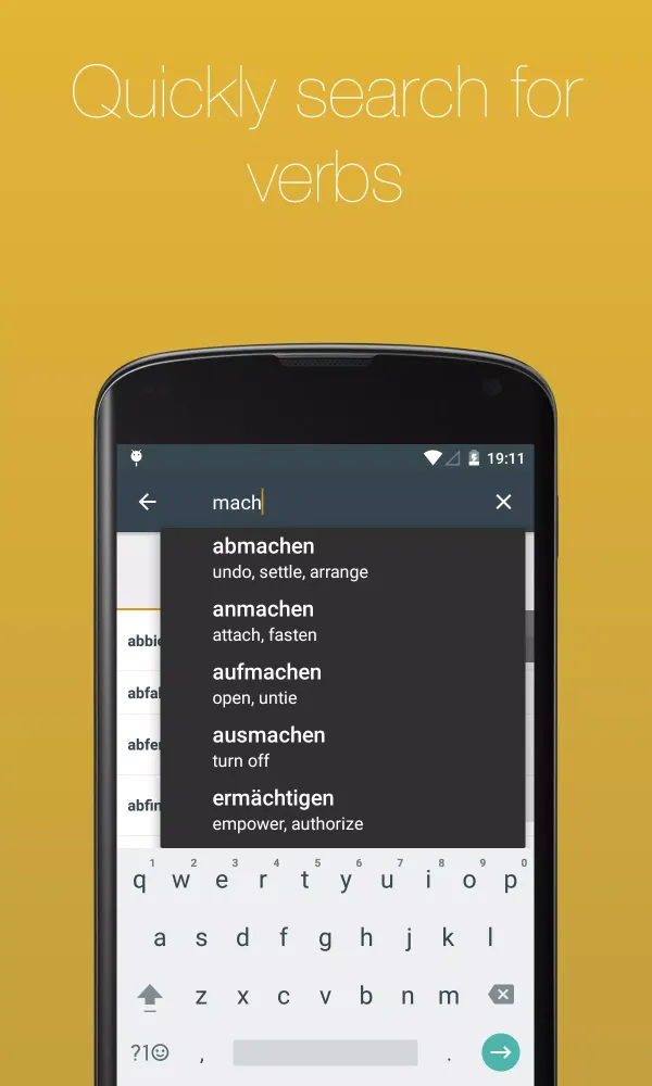 German Verb Conjugator Ekran Görüntüleri