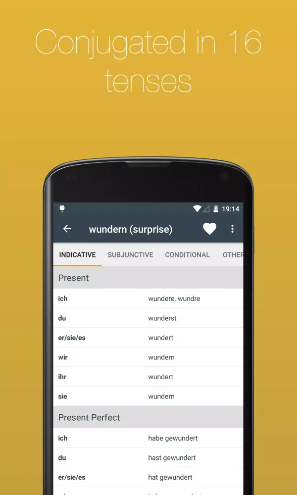 German Verb Conjugator Ekran Görüntüleri