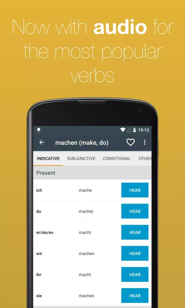German Verb Conjugator Ekran Görüntüleri