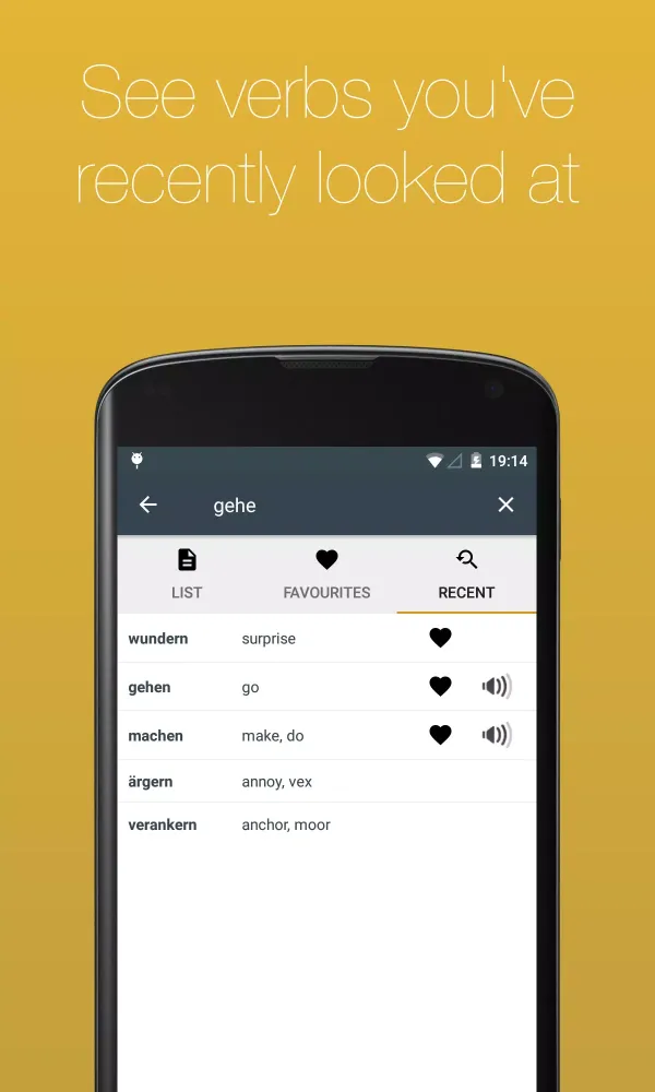 German Verb Conjugator Ekran Görüntüleri