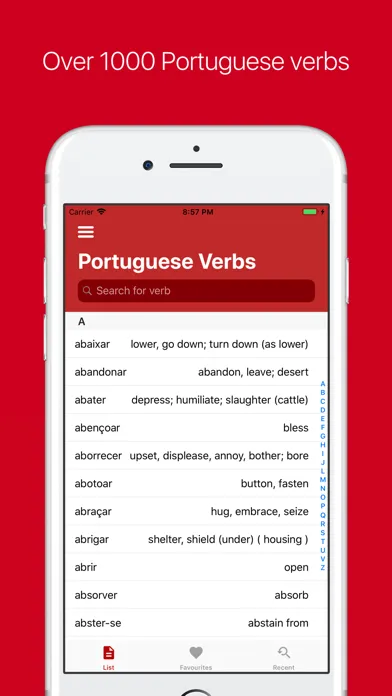 Portuguese Verb Conjugator Pro স্ক্রিনশট