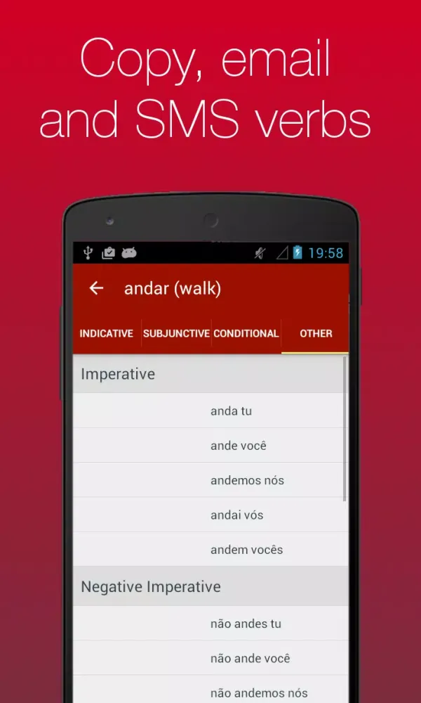 Portuguese Verb Conjugator Screenshots
