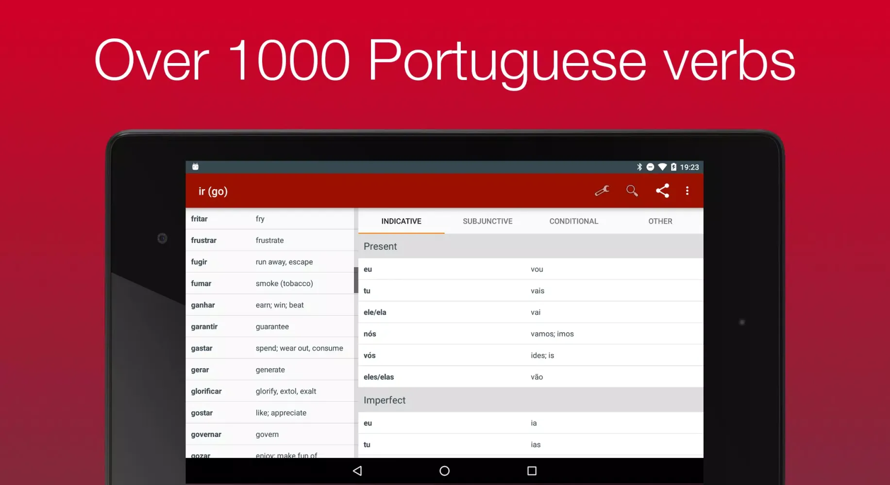 Portuguese Verb Conjugator Screenshots