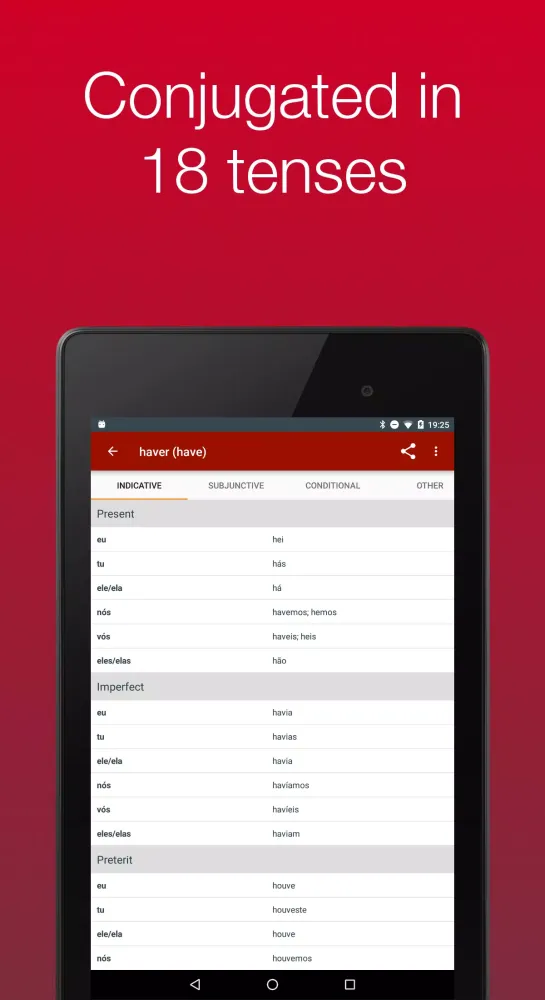 Portuguese Verb Conjugator Screenshots