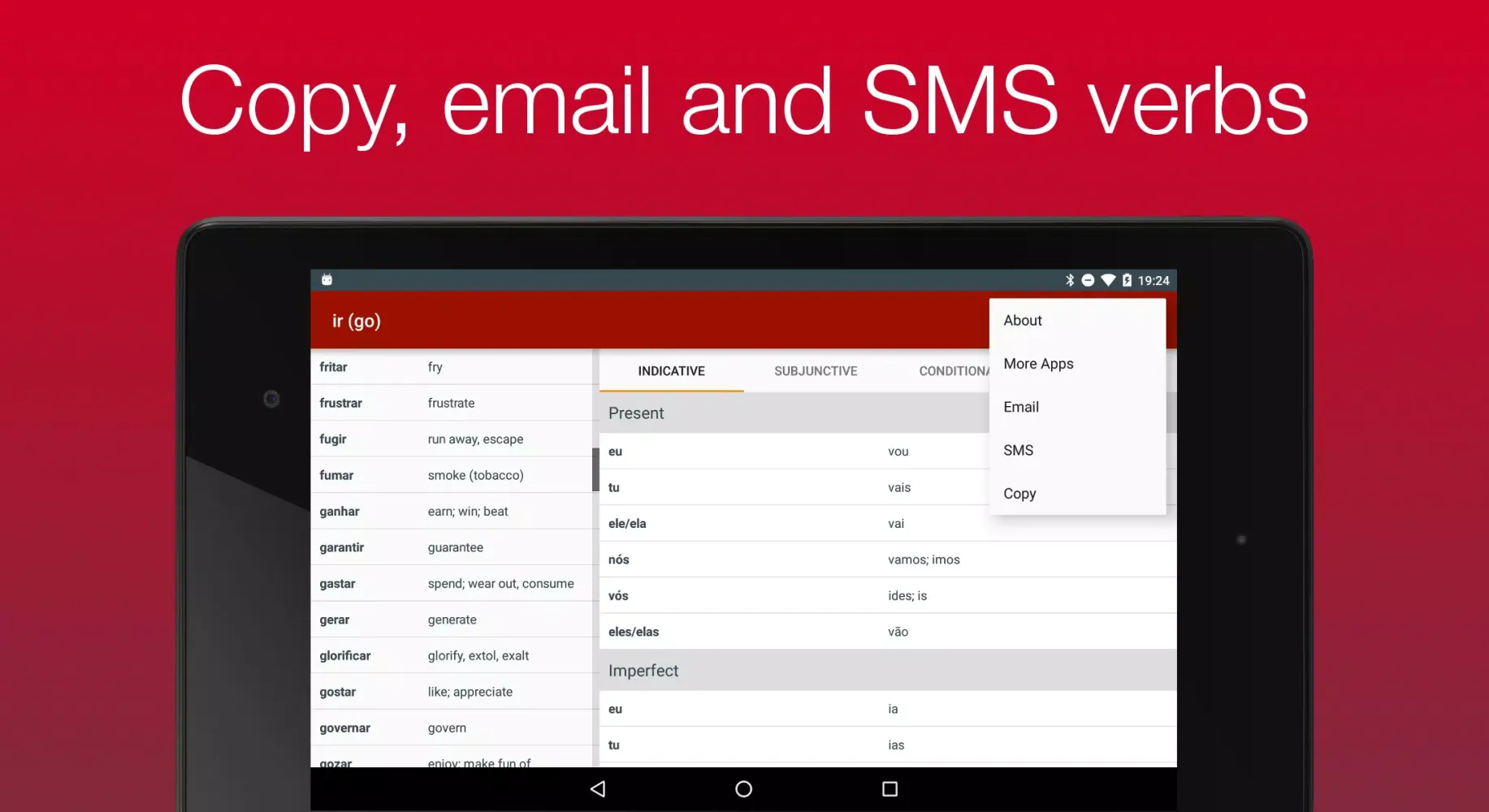Portuguese Verb Conjugator Screenshots
