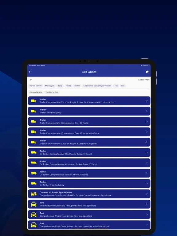 ZIC Bima App iPad  Screenshots