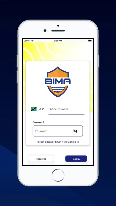 ZIC Bima App Screenshots