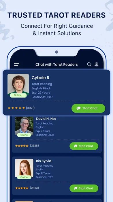 ภาพหน้าจอของ Tarot Card Psychic Reading