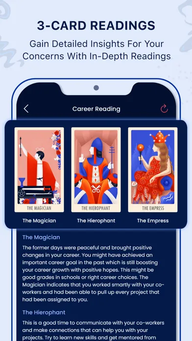 ภาพหน้าจอของ Tarot Card Psychic Reading