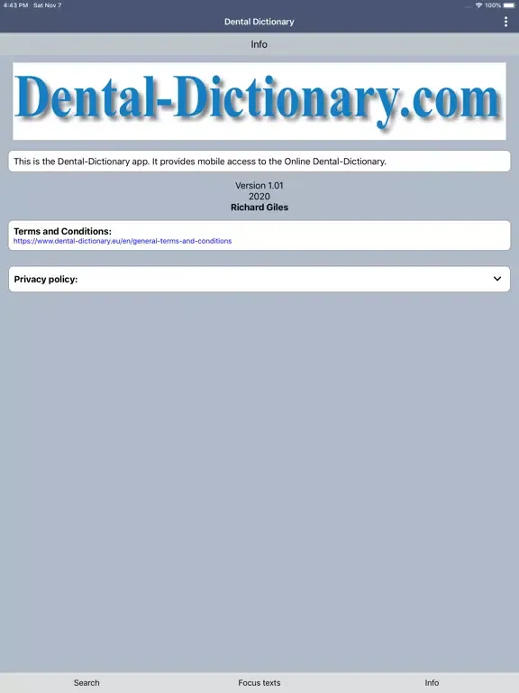 Tangkapan layar Den-Dic Pro(ITLS) iPad 