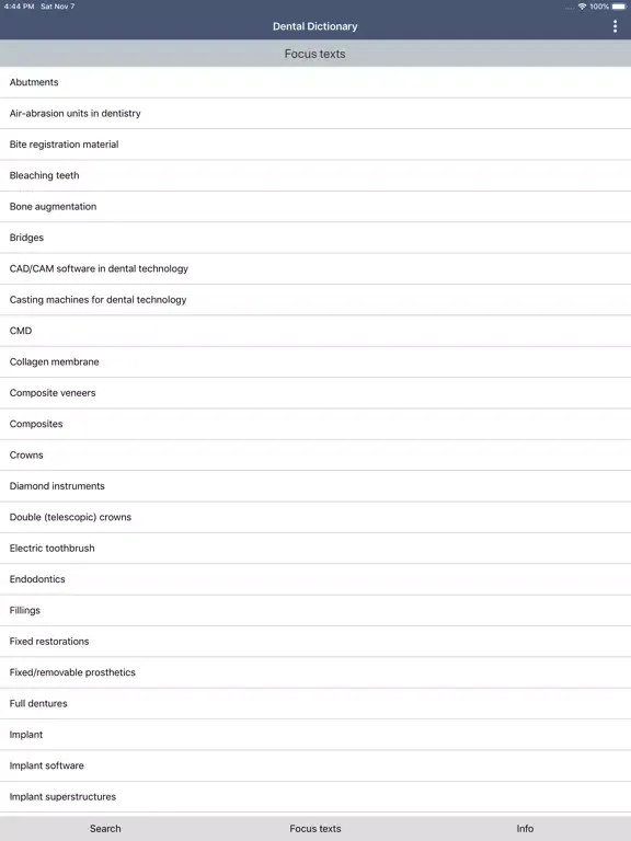 Tangkapan layar Den-Dic Pro(ITLS) iPad 