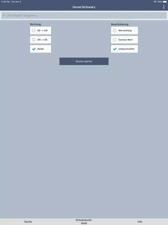 Tangkapan layar Den-Dic Pro(ITLS) iPad 