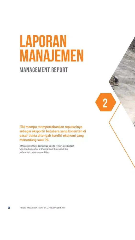 Capturas de tela do ITM 2015 Annual Report