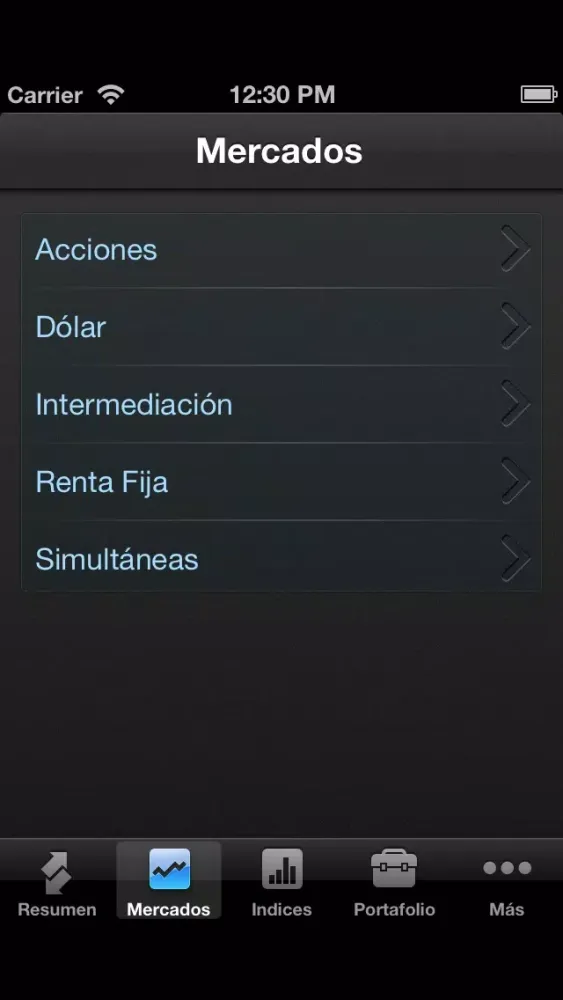 ภาพหน้าจอของ Bolsa Electrónica de Chile