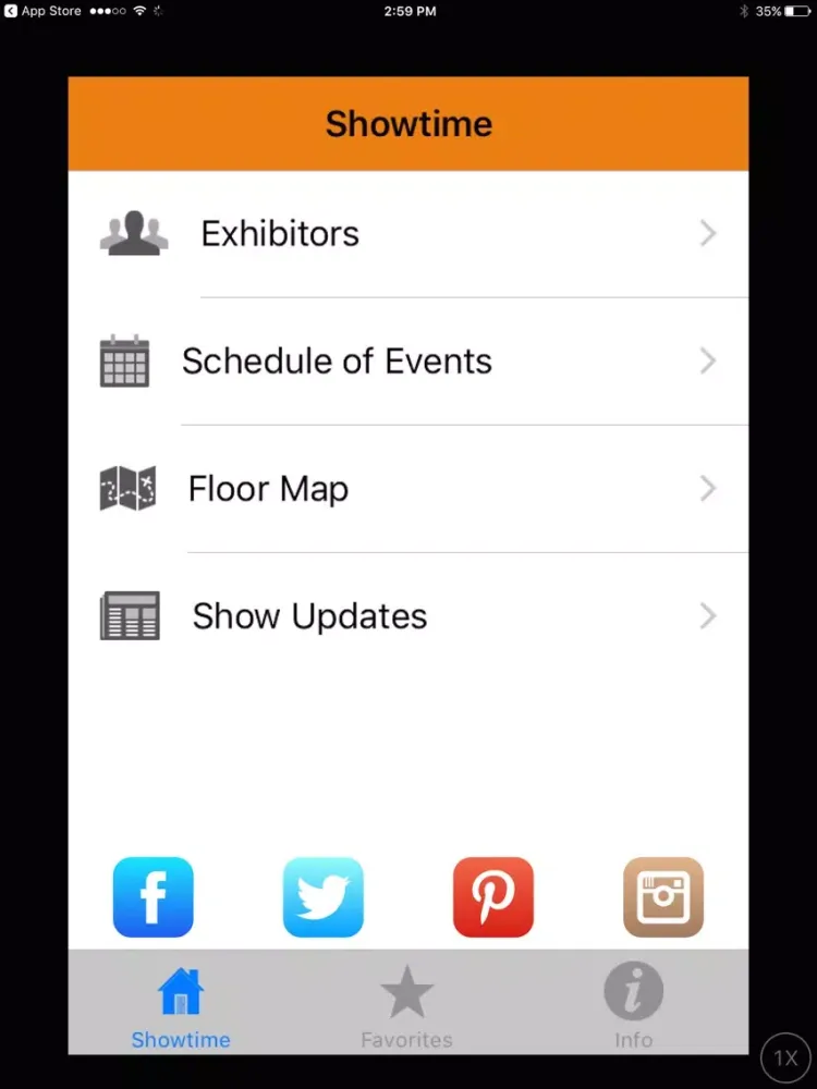 Ảnh chụp màn hình của Showtime Mkt iPad 